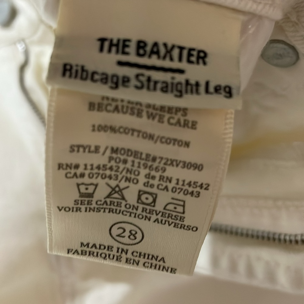 NWT Blank NYC The Baxter ribcage straight leg cream jeans in size 28 - Picture 7 of 10